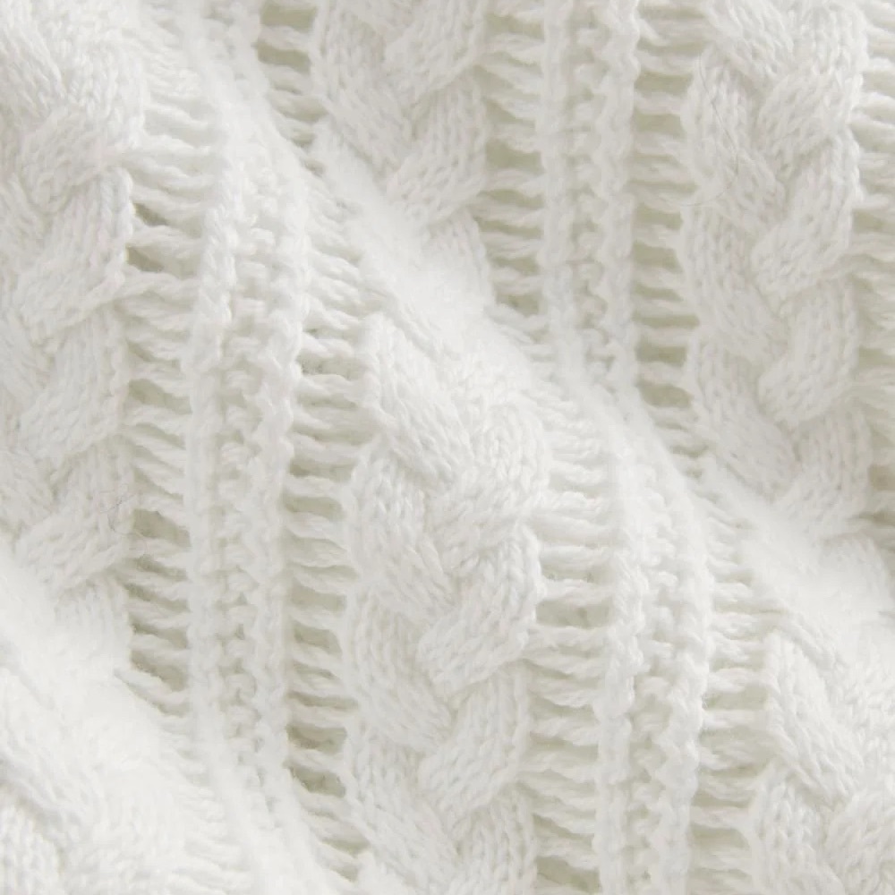 Everlane Women's Mesh Cable V-Neck Sweater - Picture 4 of 4